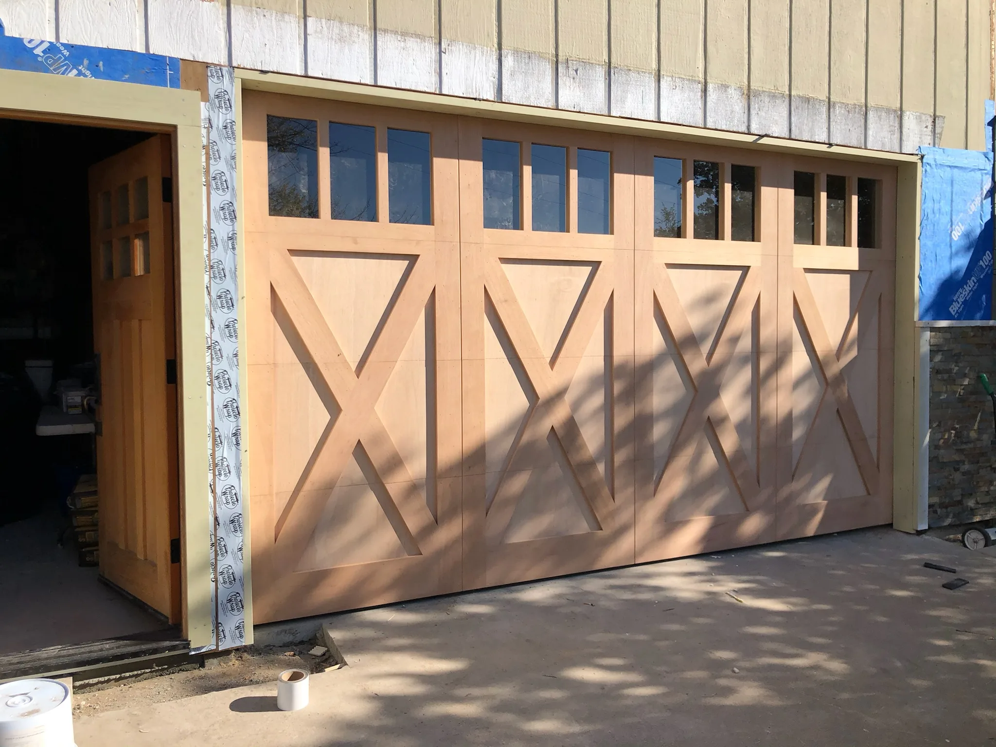 UnpaintedBarnStyleGarageDoor