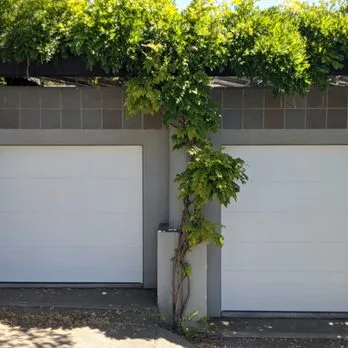 WhiteFlushPanelGarageDoors